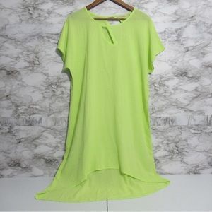 Soft Surroundings Moderne Gauze Tunic Dress Bright Yellow Size Large